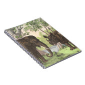 アンティークエレファントリノインジャングルプリント ノートブック (右側)