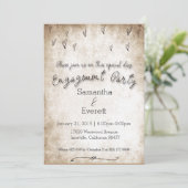 アンティークエンゲージメントパーティー招待状 招待状 (スタンド正面)