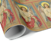 アンティークエンジェルクリスマスグリーティングスーペリアルクオリティ ラッピングペーパー (ロールコーナー)