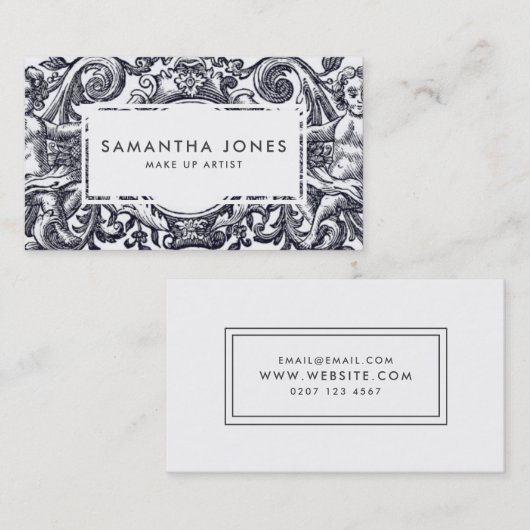 アンティークエンジェルケルブメイクアップアーティスト 名刺 (正面/裏面)