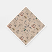 アンティークエンジニアリングの機械的科学的パターン スタンダードランチョンナプキン (角)