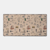 アンティークエンジニアリングの機械的科学的パターン デスクマット (正面)