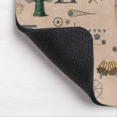 アンティークエンジニアリングの機械的科学的パターン マウスパッド (コーナー)