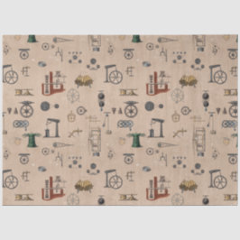 アンティークエンジニアリングの機械的科学的パターン 薄葉紙