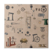 アンティークエンジニアリング機械的科学的シームレス タイル (正面)