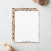 アンティークエンジニアリング機械科学カスタム ノートカード (正面/裏面インサイチュ)