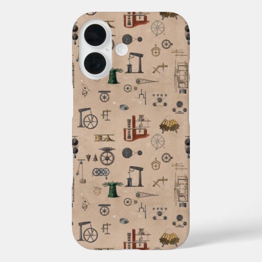 アンティークエンジニアリング機械科学パターン Case-Mate iPhoneケース (裏面)