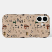 アンティークエンジニアリング機械科学パターン Case-Mate iPhoneケース (裏面 (横))