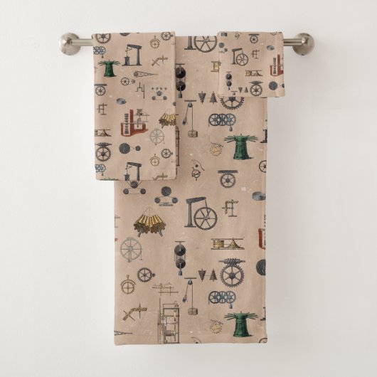 アンティークエンジニアリング機械科学 バスタオルセット (インサイチュ)