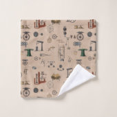 アンティークエンジニアリング機械科学 バスタオルセット (ウォッシュタオル)