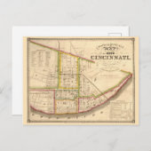アンティークオハイオの地図 ポストカード (正面/裏面)