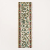 アンティークオリエンタルカーペットボタニカルパターンランナー ヨガマット (正面)