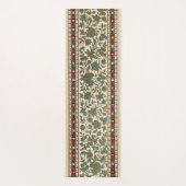アンティークオリエンタルカーペットボタニカルパターンランナー ヨガマット (裏面)