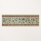 アンティークオリエンタルカーペットボタニカルパターンランナー ヨガマット (正面(横))