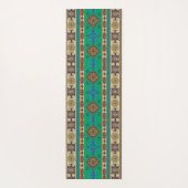 アンティークオリエンタルグリーントルコオットマンキリムラグ ヨガマット (裏面)