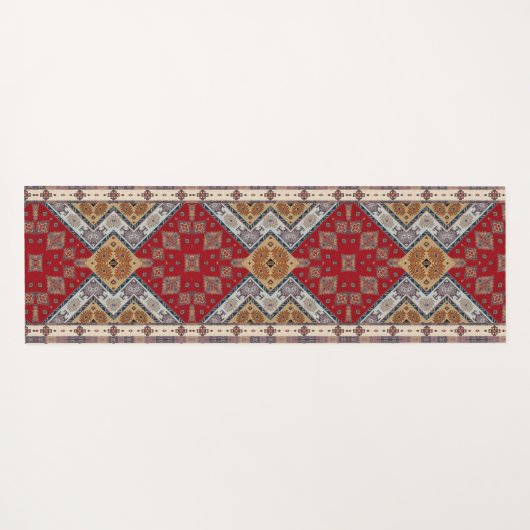 アンティークオリエンタルターキッシュオットマンキリムラグ ヨガマット (裏面(横))