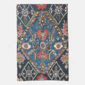 アンティークオリエンタルターキッシュペルシアブルー キッチンタオル (縦)