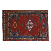 アンティークオリエンタルターキッシュペルシャカーペットラグレッド 枕カバー (裏面-右)