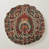 アンティークオリエンタルターキッシュペルシャカーペットラグ ラウンドクッション (裏面)