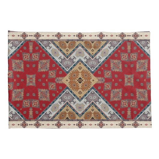 アンティークオリエンタルターキッシュペルシャカーペットラグ 枕カバー (裏面-右)