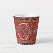 アンティークオリエンタルターキッシュペルシャカーペット カフェラテマグ (正面)