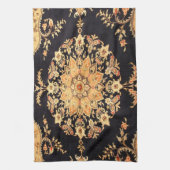 アンティークオリエンタルターキッシュペルシャカーペット キッチンタオル (縦)