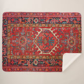 アンティークオリエンタルターキッシュペルシャカーペット シェルパブランケット (正面(横))