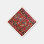 アンティークオリエンタルターキッシュペルシャカーペット スタンダードカクテルナプキン (角)