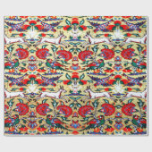 アンティークオリエンタルトルコのペルシャのパターン，動物 ラッピングペーパー (フラット)