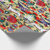 アンティークオリエンタルトルコのペルシャのパターン，動物 ラッピングペーパー (角)