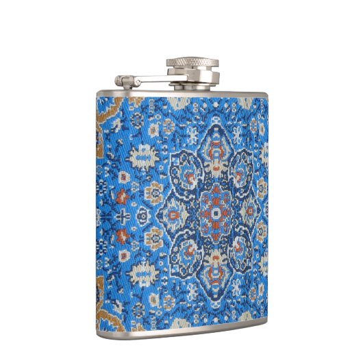 アンティークオリエンタルブルーターキッシュペルシャカーペットラグ フラスク (右)