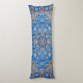 アンティークオリエンタルブルーターキッシュペルシャカーペットラグ ボディピロー (裏面 (縦))