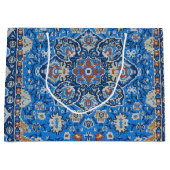 アンティークオリエンタルブルーターキッシュペルシャカーペット ラージペーパーバッグ (正面)