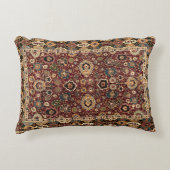 アンティークオリエンタルペルシアヘラットカーペットプリント アクセントクッション (正面)