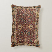 アンティークオリエンタルペルシアヘラットカーペットプリント アクセントクッション (裏面(縦))