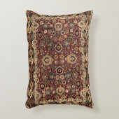 アンティークオリエンタルペルシアヘラットカーペットプリント アクセントクッション (正面(垂直))
