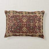 アンティークオリエンタルペルシアヘラットカーペットプリント アクセントクッション (裏面)