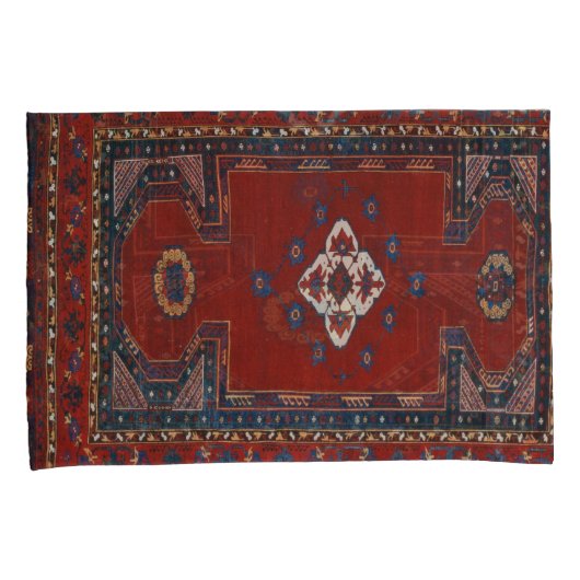 アンティークオリエンタルペルシャトルコカーペット 枕カバー (正面右)