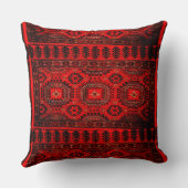 アンティークオリエンタルラグデザインで赤 – エスニック クッション (裏面)