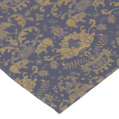 アンティークオリエ中国のンタルゾウ模様プリント ショートテーブルランナー (コーナー)