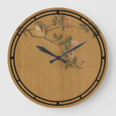 アンティークオリエ中国のンタルバードアンドフラワーズ ラージ壁時計 (正面)