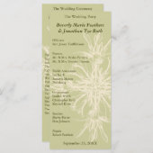 アンティークオリーブフローラ結婚式 プログラム (正面/裏面)