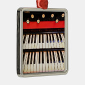 アンティークオルガンの鍵盤 メタルオーナメント (右)