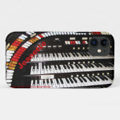 アンティークオルガンキーボード、名前、 Case-Mate iPhoneケース (裏面(横))