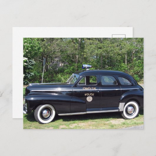 アンティークオルレアン、馬警察署長の車はがき ポストカード (正面/裏面)