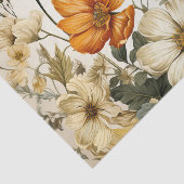 アンティークオレンジとマグノリアの花の切り離し 薄葉紙 (詳細)