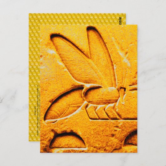 アンティークオレンジイエローエジプトハニービーキーパー ポストカード (正面/裏面)