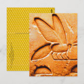 アンティークオレンジイエローエジプトハニービーキーパー ポストカード (正面/裏面)