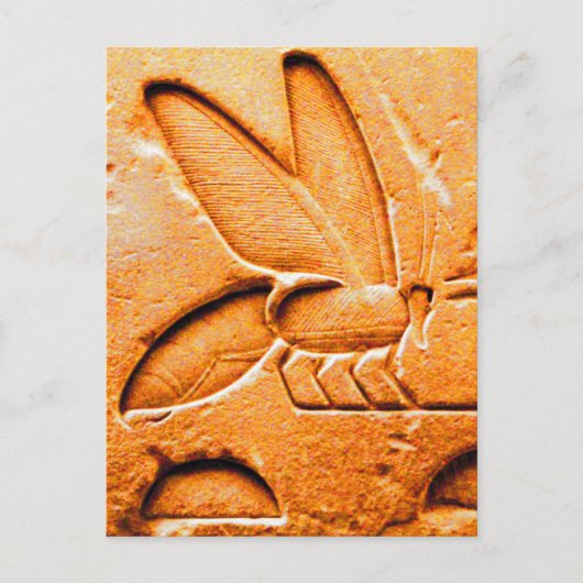 アンティークオレンジイエローエジプトハニービーキーパー ポストカード (正面)