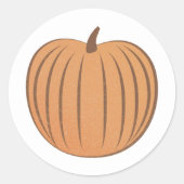 アンティークオレンジカボチャ秋封筒用シール ラウンドシール (正面)